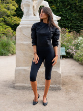 Chemise dos nu femme coton noir – Yaëlli Paris