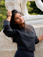 Chemise dos nu femme coton noir – Yaëlli Paris