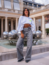 SWEAT GRIS CHINÉ - LIFE ISN'T PERFECT BUT YOUR OUTFIT CAN BE– YAËLLI PARIS