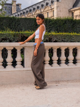 Pantalon à doublure boxer bleu – Yaëlli Paris