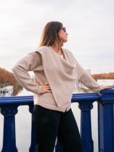 gilet echarpe beige