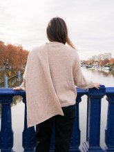 gilet echarpe beige