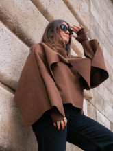 veste cape chocolat