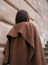 veste cape chocolat
