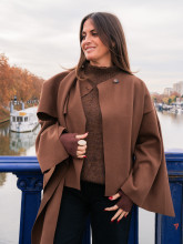 veste cape chocolat