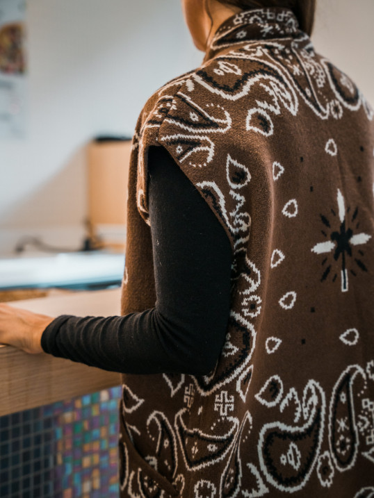 gilet marron