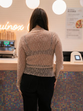 pull dentelle beige