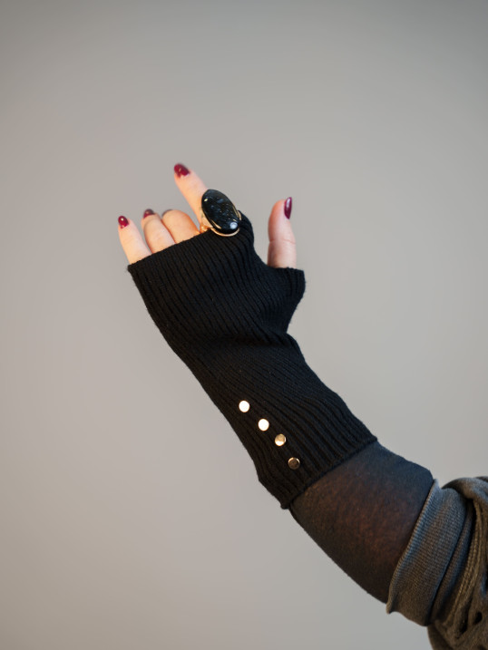Mitaines à Boutons Dorés | Accessoire Chic & Raffiné – Yaëlli Paris